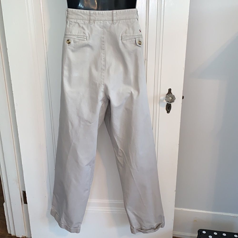 Tommy Hilfiger pleat front cuffed hem khaki pants - Picture 3 of 7